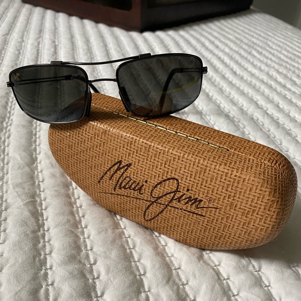 Maui Jim Retro Unisex Polarized Flexon Sleek Gunmetal Sunglasses MJ-312-02